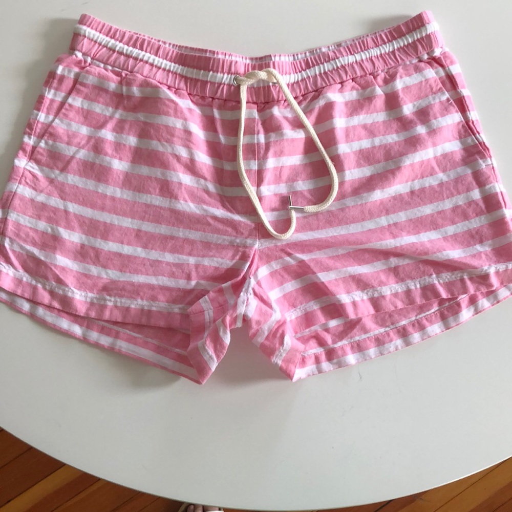 J.Crew Factory Pink Striped Shorts Size 6